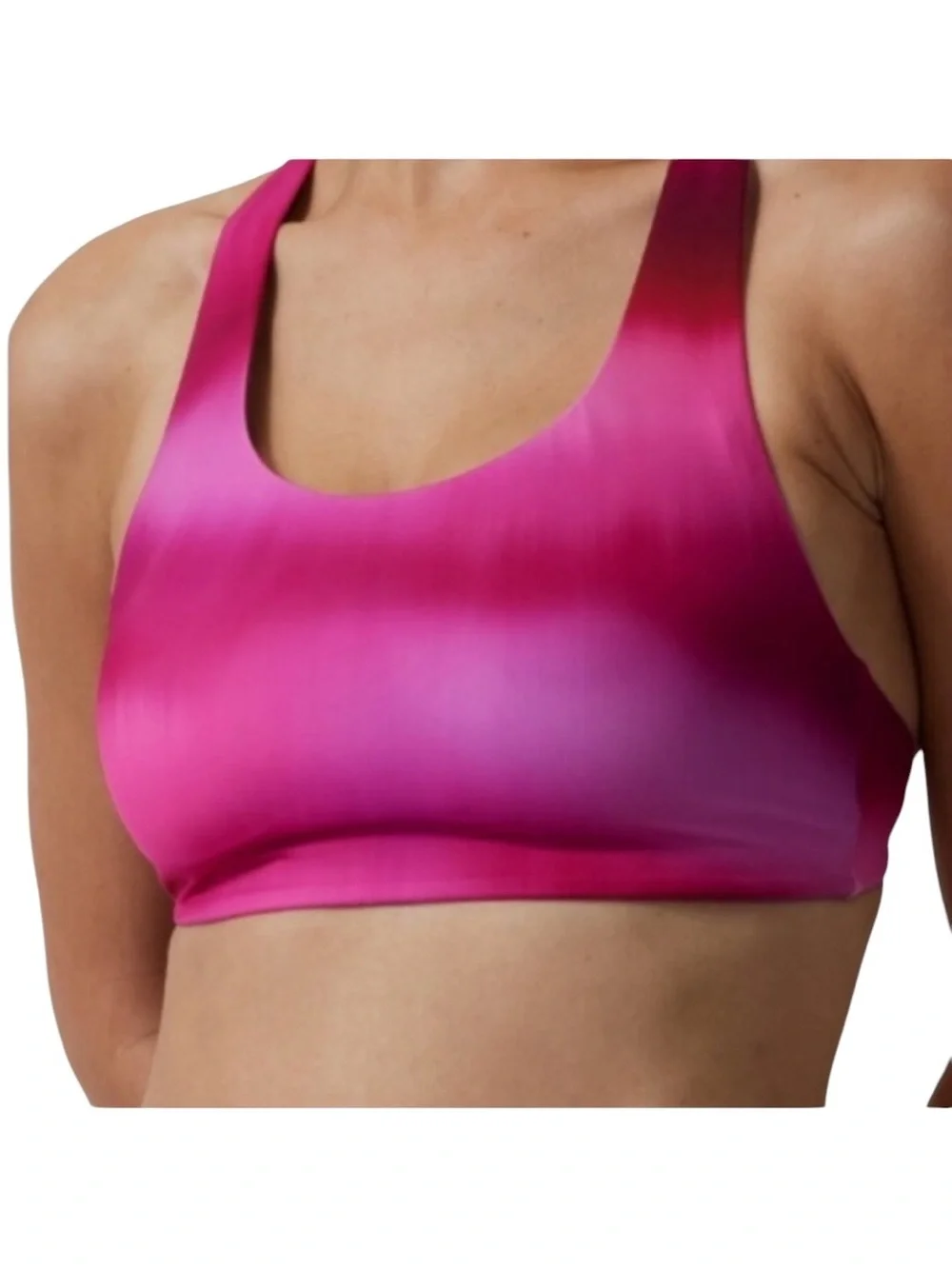 NWT! Athleta Malibu Bikini Top Surf Blur Fushsia Size Medium